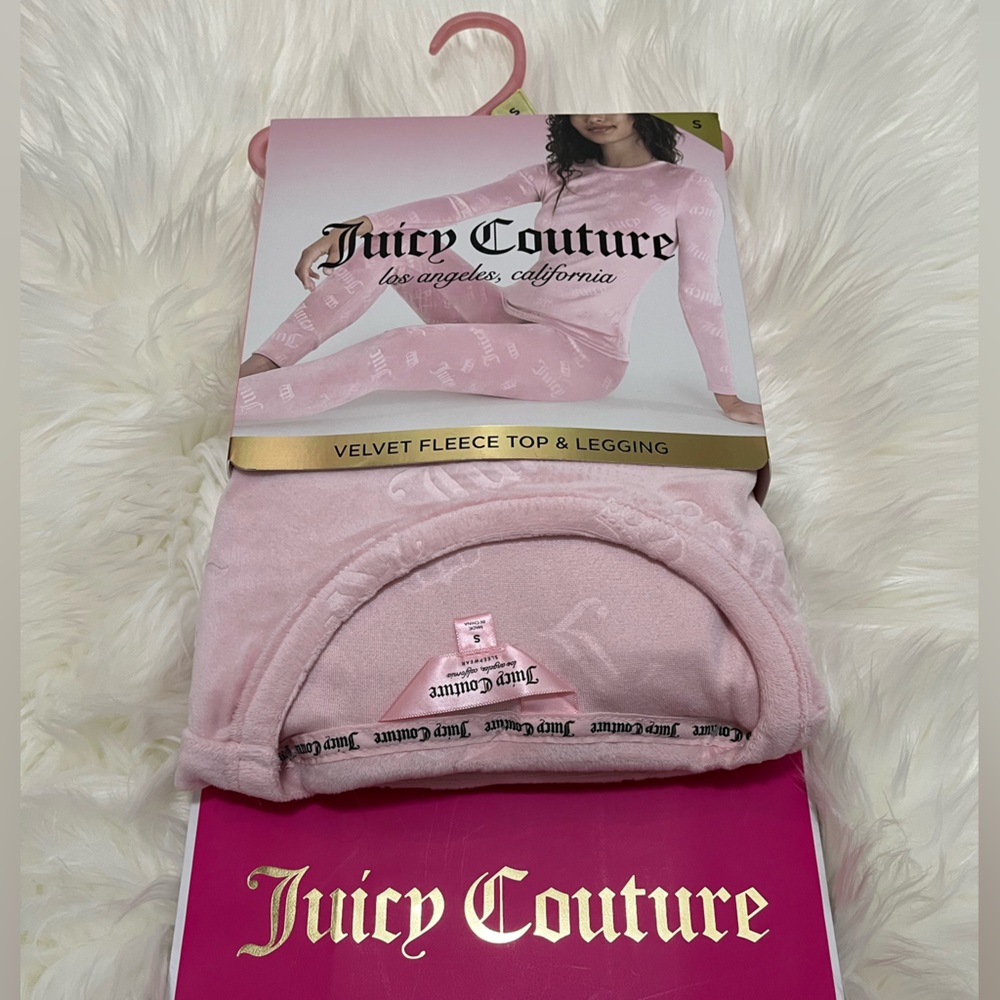 SOLD *BRAND NEW* Juicy Couture Velvet Fleece Top & Legging - Size S and M - Picture 2 of 6